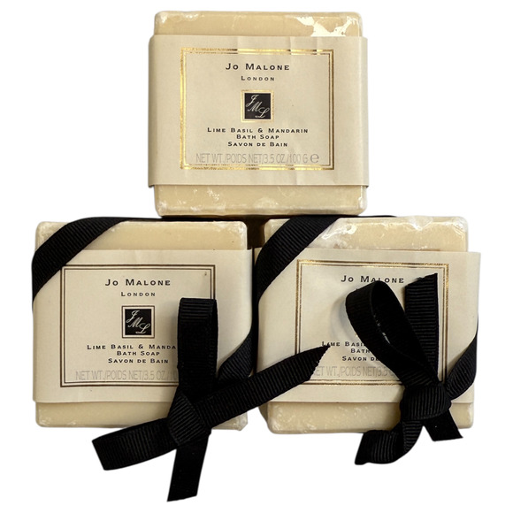 Jo Malone Soap Bar Set of 3 Lime Basil and Mandarin Bath 3.5 oz Each Sealed READ - Picture 1 of 11